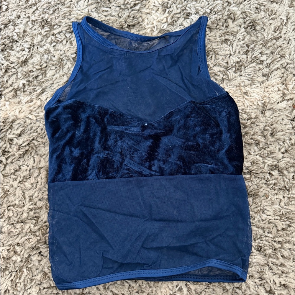 Blue Mesh Top